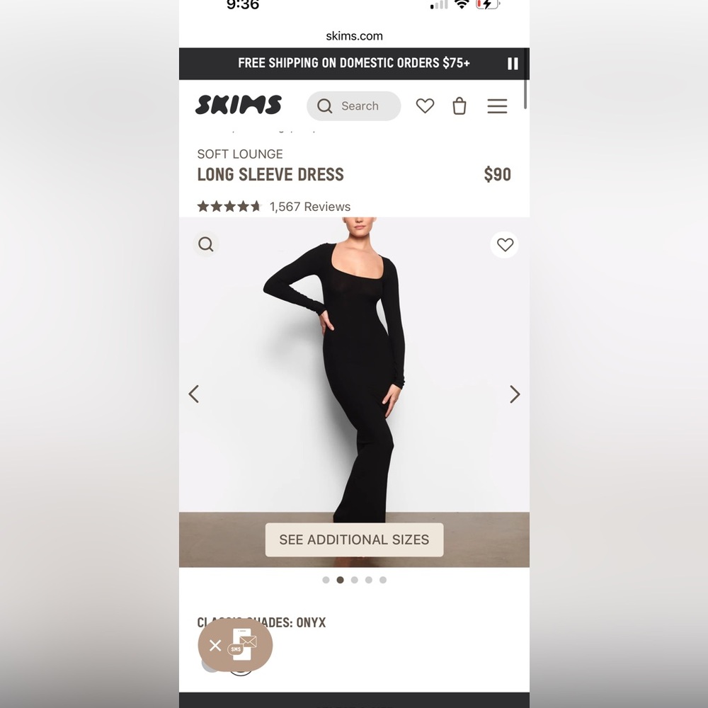 SKIMS soft lounge petite dress